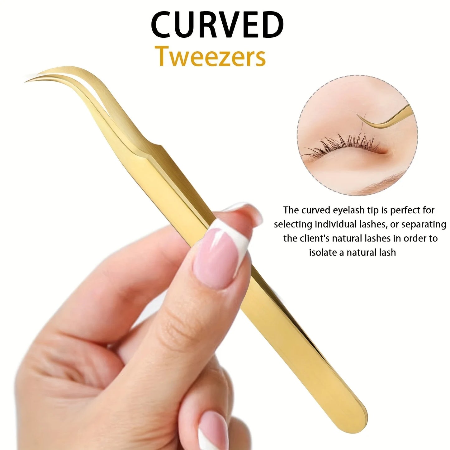 VAIX Gold Lash Tweezers Set