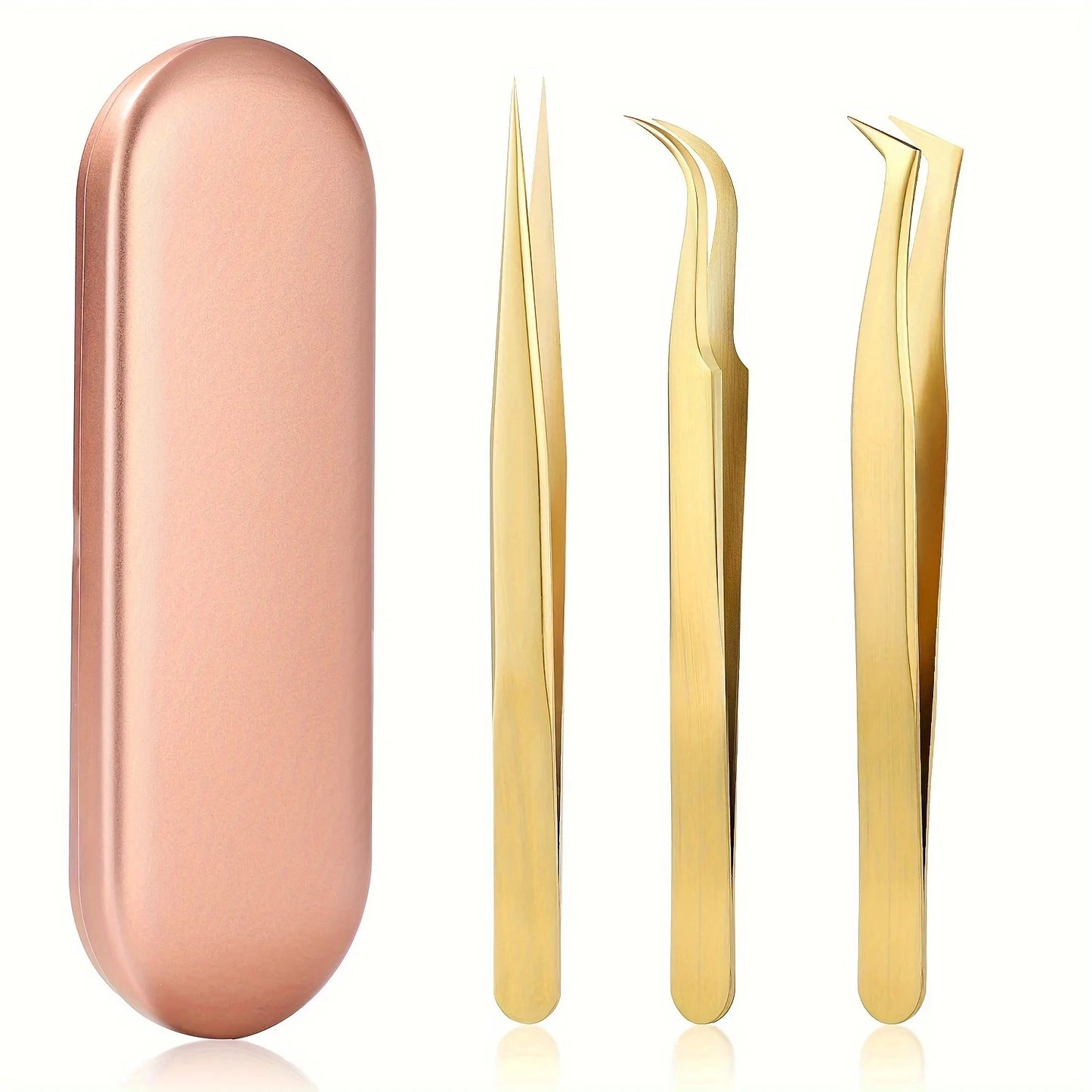 VAIX Gold Lash Tweezers Set