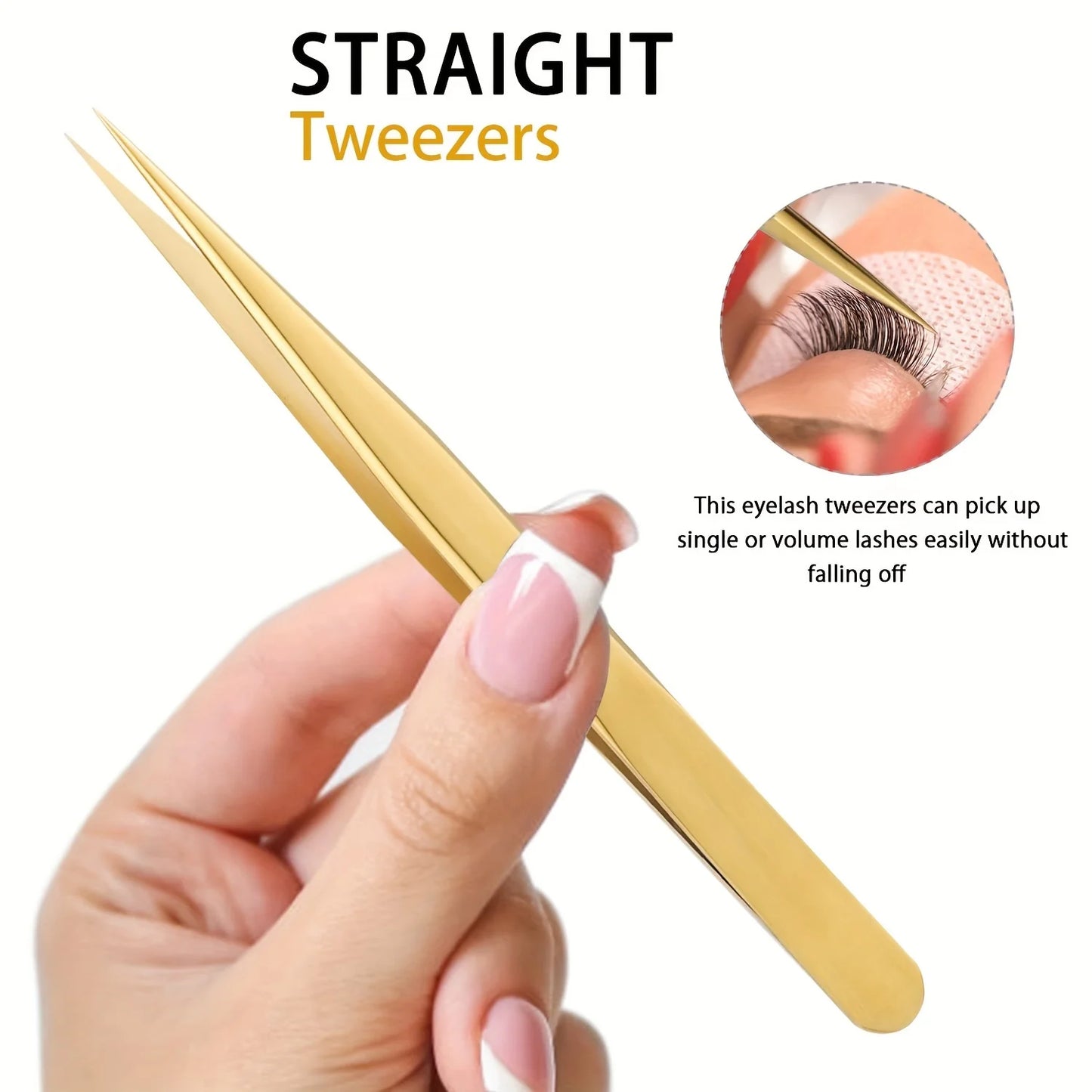 VAIX Gold Lash Tweezers Set