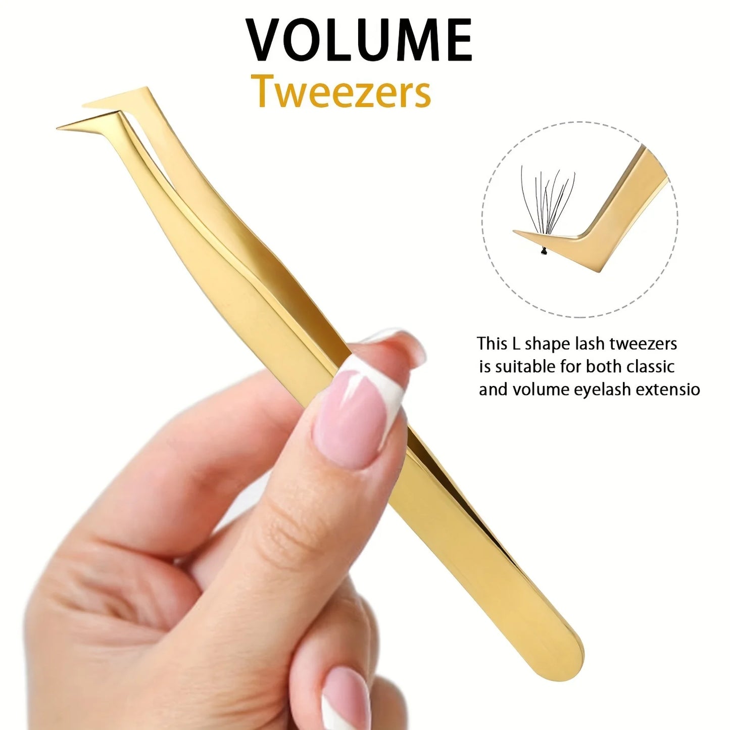 VAIX Gold Lash Tweezers Set
